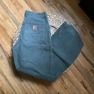 CARHARTT - Army Green Dungaree Fit Work Pants